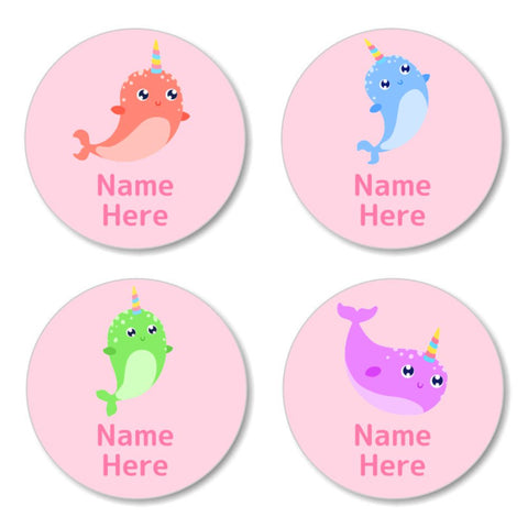 Narwhal Round Label (Pack of 30)