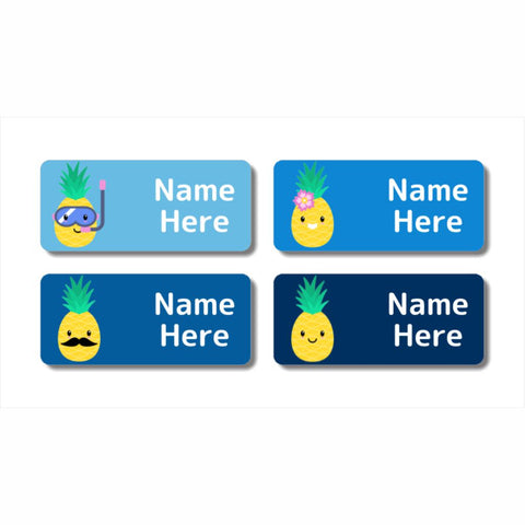 Pineapple Rectangle Name Labels (Pack of 32)