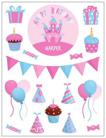 Princess Birthday Sticker Pack