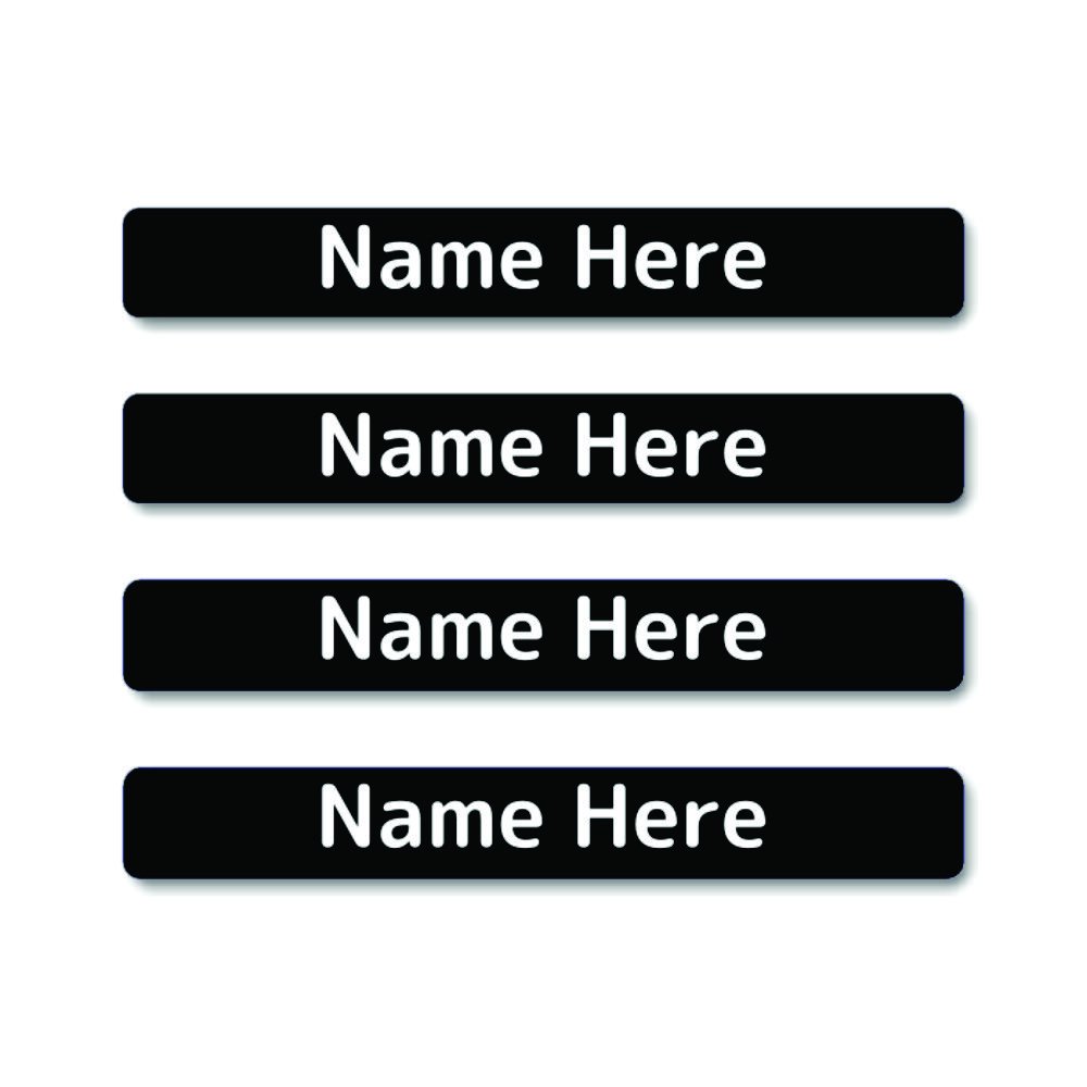Single Colour Mini Name Labels (Pack of 40)