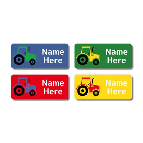 Tractor Rectangle Name Labels (Pack of 32)