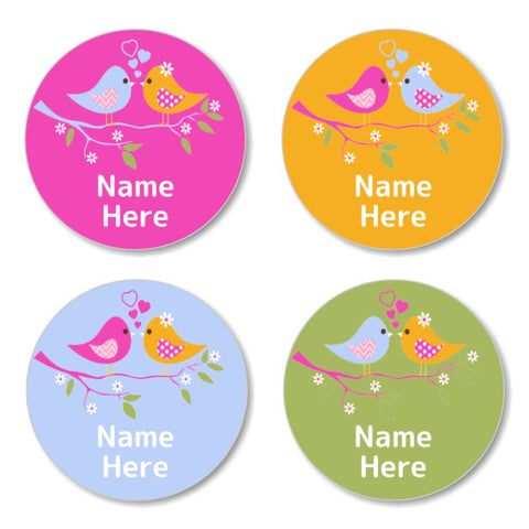 Two Birds Round Label (Pack of 30)
