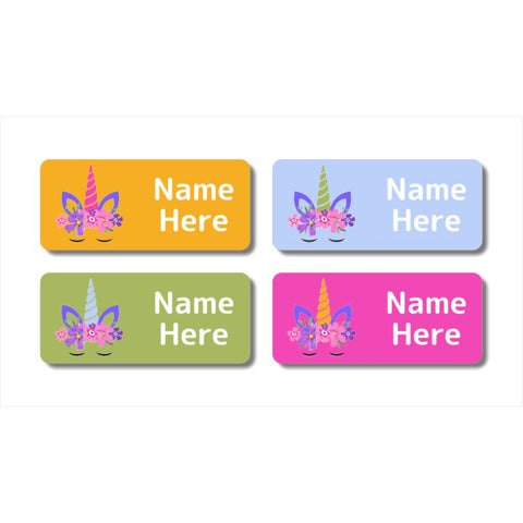 Unicorn Horn Rectangle Name Labels (Pack of 32)