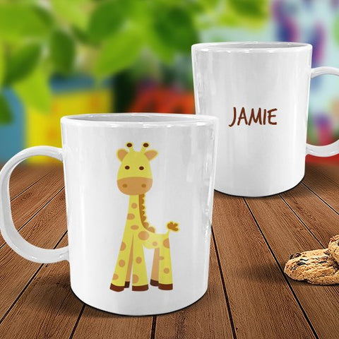 Giraffe White Plastic Mug