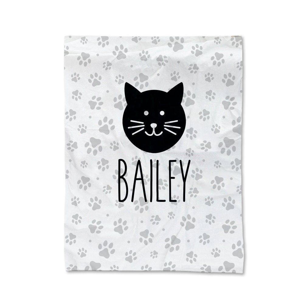 Cat Paw Prints Pet Blanket - Medium