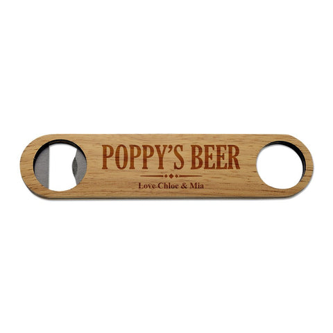 Poppy's Wooden Bottle Opener