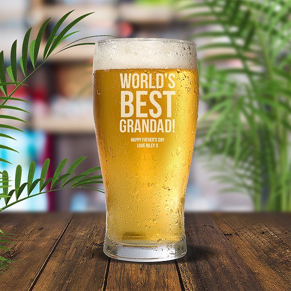 Best Grandad Standard 285ml Beer Glass