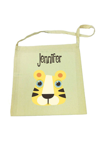 Yellow Tiger Calico Tote Bag